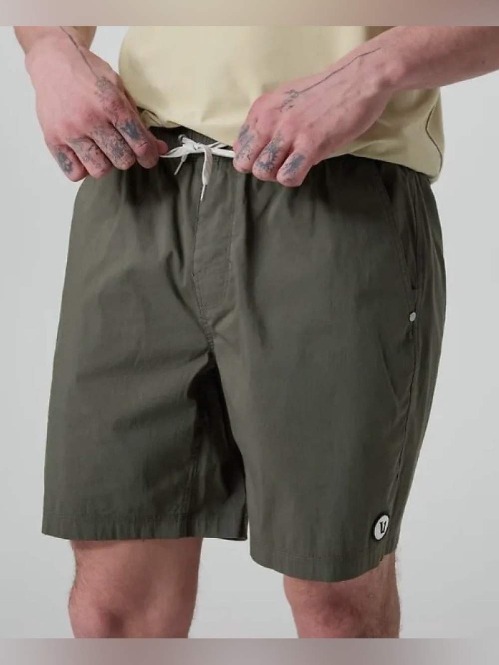 Men’s Vuori Shorts KORE XXL Army Green Lined Athletic Stretch EUC